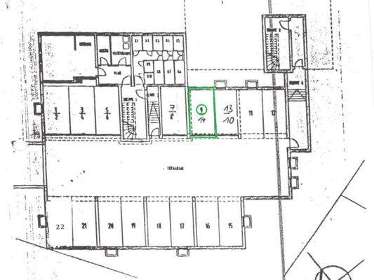 Grundriss TG markiert