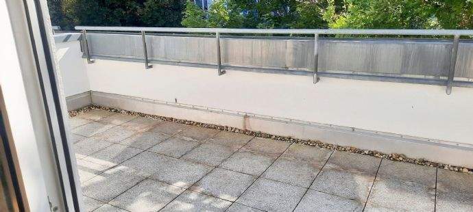 5_Blick vom Wohnraum auf die Dachterrasse