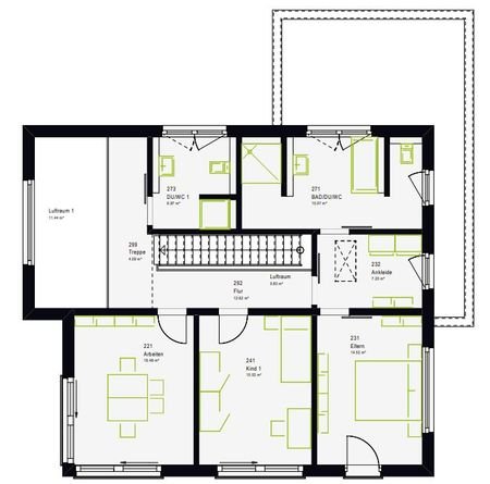 Grundriss 1. Stock