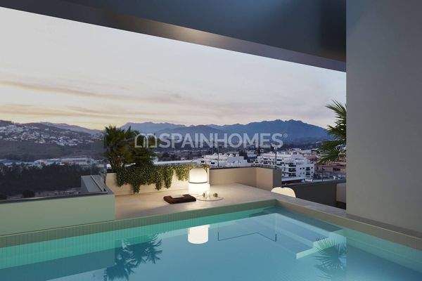 Stylish City-View Flats in a Complex with Pool in Mijas