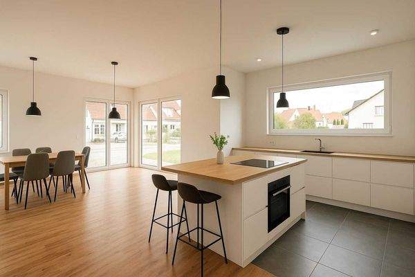 Beispielbild Küche weiß KI