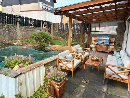 Mustermöbilierung Terrasse