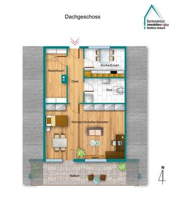 Grundriss Dachgeschosswohnung