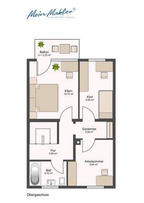 Grundriss Obergeschoss