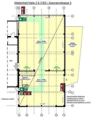 Grundriss Halle 2 & 3