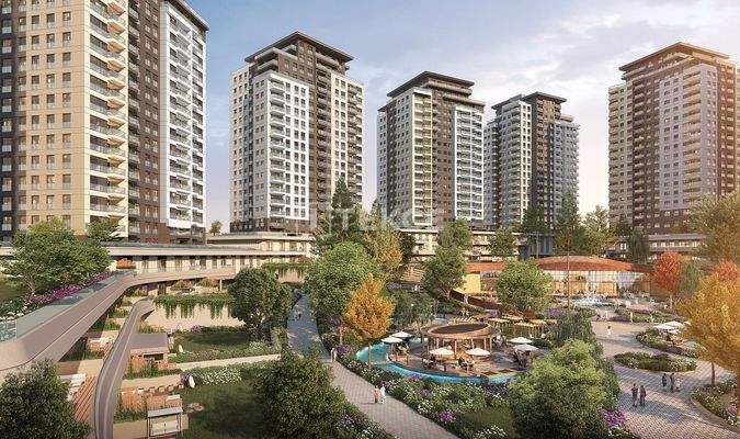 Apartments in a Complex with Pool and Parking in Bağcılar İstanbul