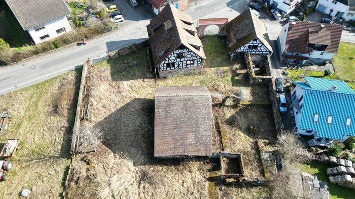 Luftbild der Gebäude