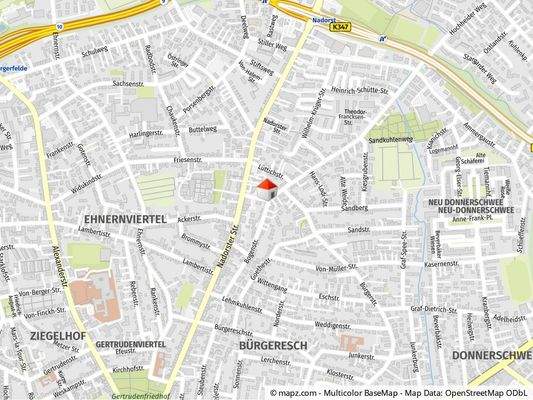 Geolyzer Kartenausschnitt