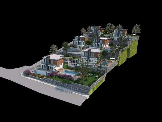 Triplex Houses with Private Pool in North Cyprus Girne