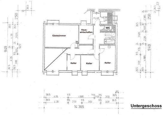 Grundriss Keller