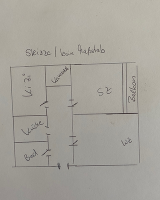 Skizze Grundriss
