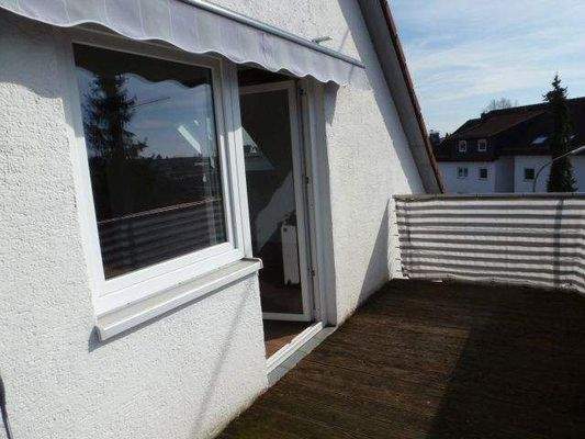 Großer Süd-Westbalkon mit Markise