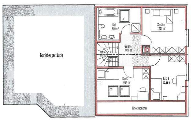 Grundriss Dachgeschoss