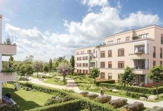 parkähnlicher Innenhof