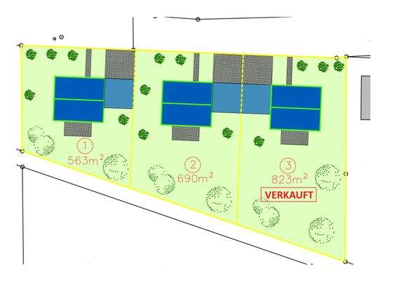 Lageplan Zerlegungsentwurf