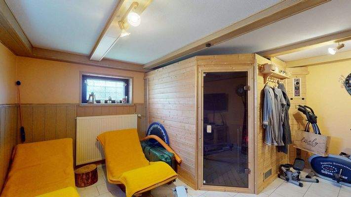 Sauna im Kellergeschoss