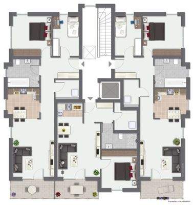 Dachgeschoss möbliert