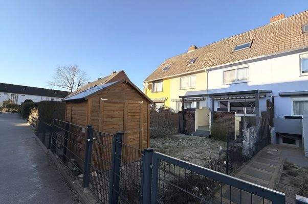 Gartenansicht ohne Schnee