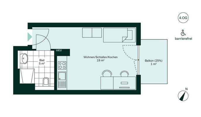 Barrierefreier und komfortabler Grundriss