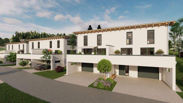 Doppelhaus 3-8 Regen_Ansicht 7