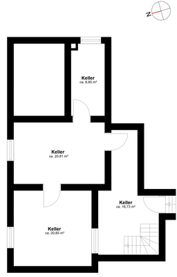 Grundriss Kellergeschoss Wohn- & Geschäftshaus