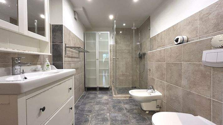 Bad mit Dusche im EG