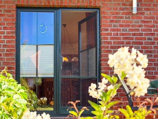 Terrassenzugang mit Fliegengitter