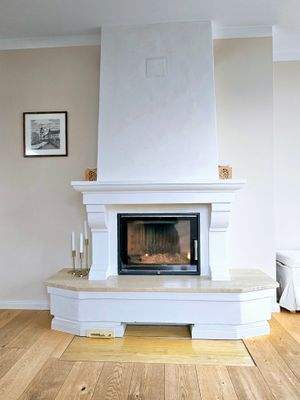 Holzkamin Wohnzimmer