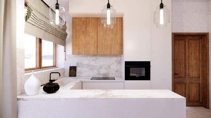 Kreta - 8-Villen- Projekt in Kirianna bei Rethymno: Freistehende Villa mit Meerblick