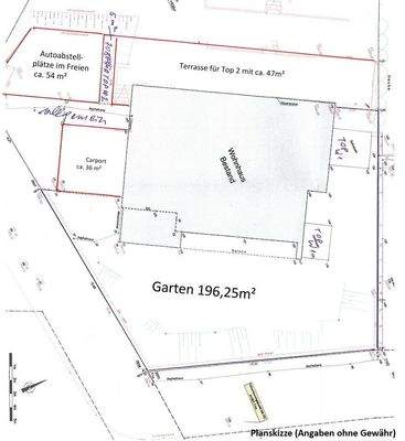 Planskizze Erdgeschoss