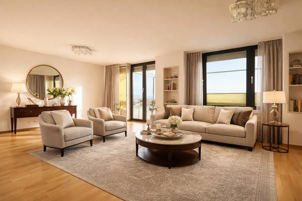 Wohnzimmer (virtuelles Einrichtungsbeispiel)