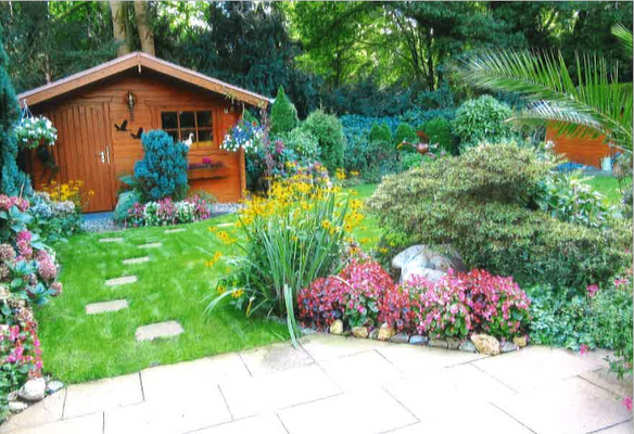 Garten inkl. Gartenhäuschen
