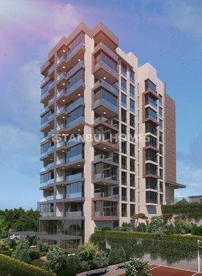 Apartments in a Complex with Forest View in Istanbul Kagithane