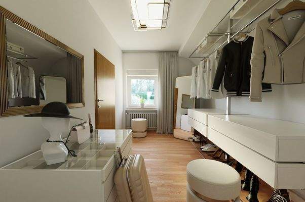 Mustermöblierung Ankleide