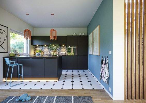 Moderne Küche mit Charme