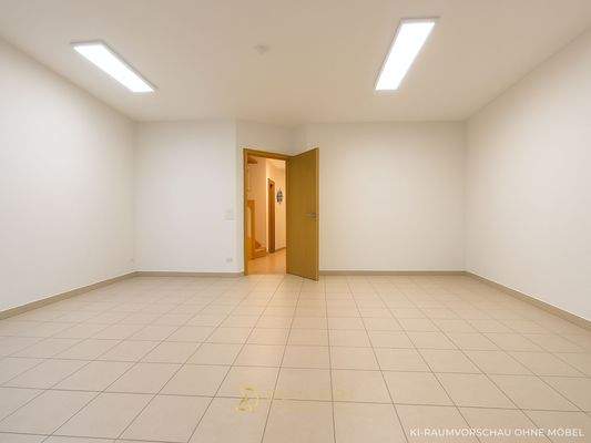 Haupthaus: Wohn- und Esszimmer KI ohne Möbel