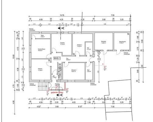 Erdgeschoss mit Nutzfläche