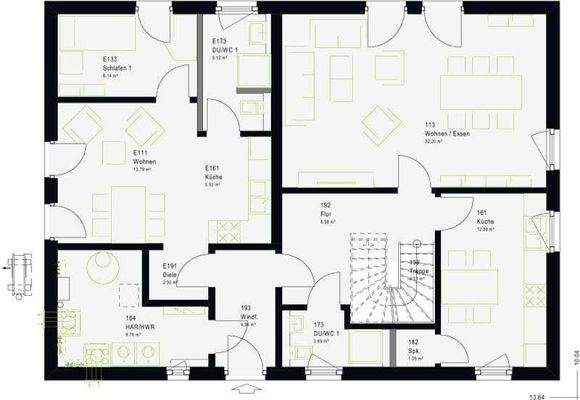 Erdgeschoss mit Einliegerwohnu