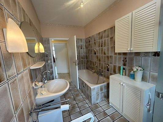 Blick in das Badezimmer