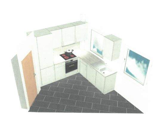 WE 01_EG links - Einbauküche - Schematische Darstellung 