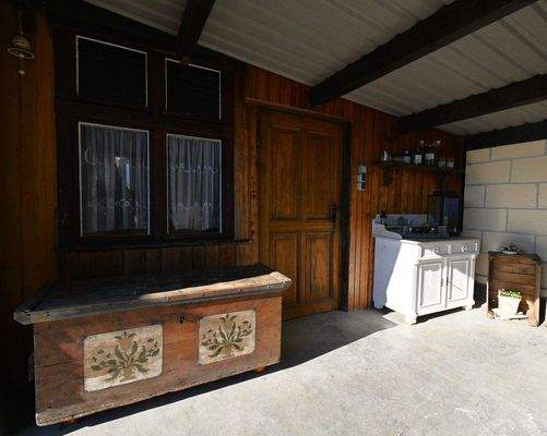 Blick zum Scheuneneingang