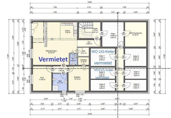 Keller und Technik Grundrisse
