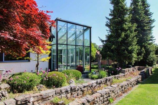 Blick auf Wintergarten