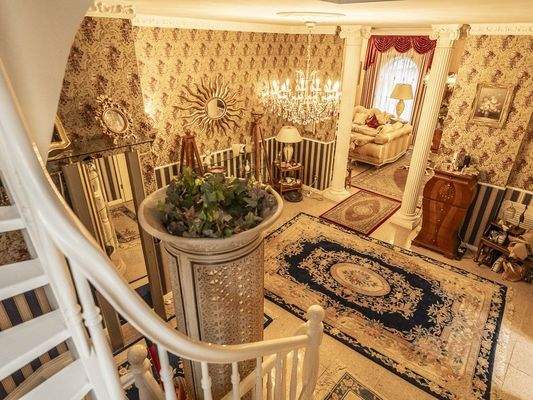 Blick von der Wendeltreppe