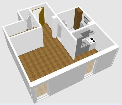 Grundriss 3D von Nordost