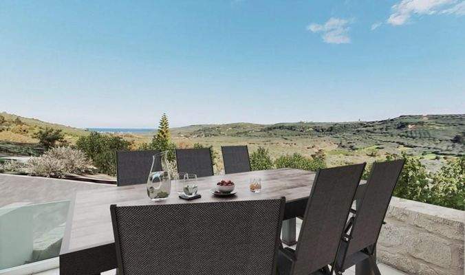 Kreta, Drakona: Neubau-Projekt! Einfamilienhaus mit Pool zu verkaufen