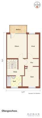 Leerer Grundriss OG für Ihre Planung