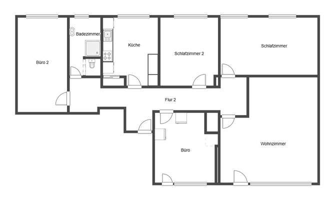 Grundriss Skizze WE2