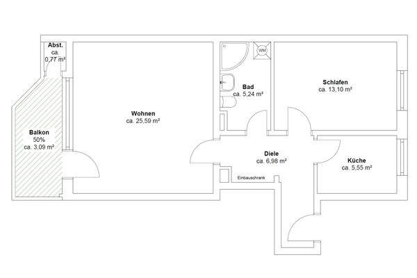 Sehr gute Raumaufteilung