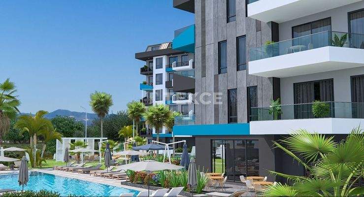 City-View Flats in a Two Block Complex in Alanya, Turkey